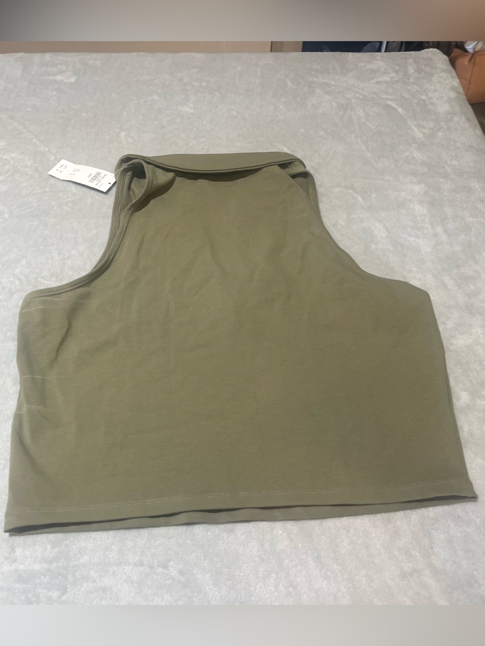 Abercrombie & Fitch Olive Hooded Cropped Tank - Picture 2 of 4